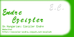 endre czeizler business card